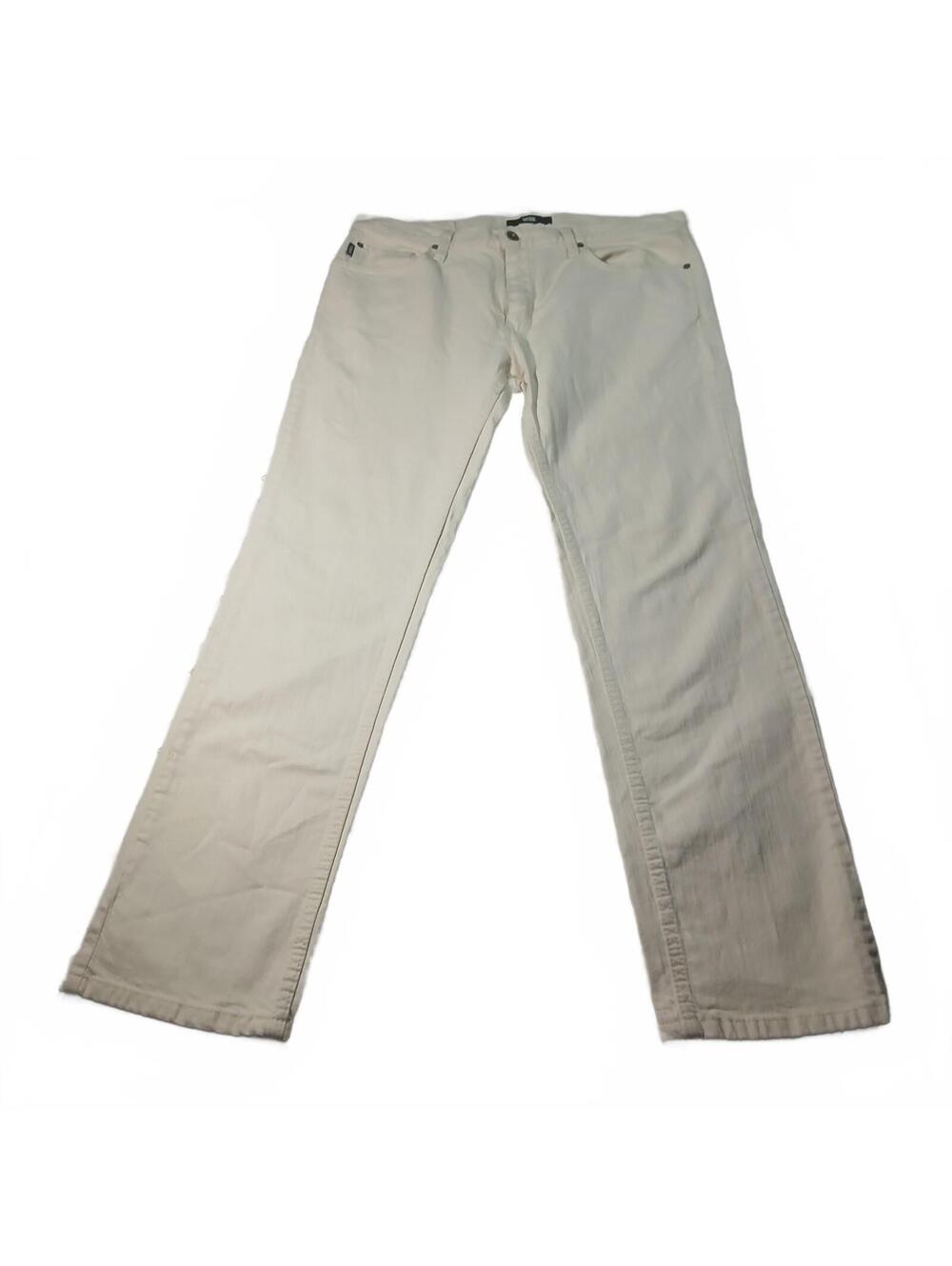 Vans V16 Slim White Denim Pants Mens 34x30 Skate Streetwear Casual Y2K
